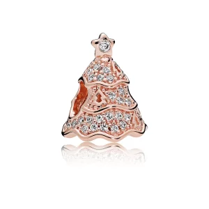(image pour) Charm Arbre de Noël scintillant en PANDORA Rose™ - 781765CZ
