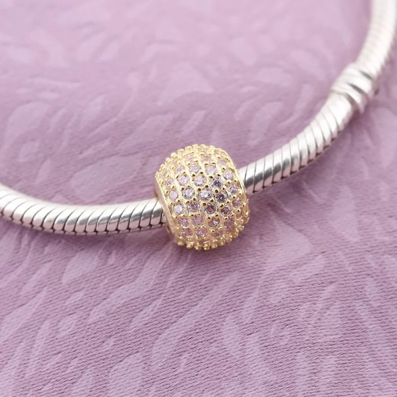 (image pour) Charm Boules Pavé Or 585/1000e - 750819CZ - Afficher 2
