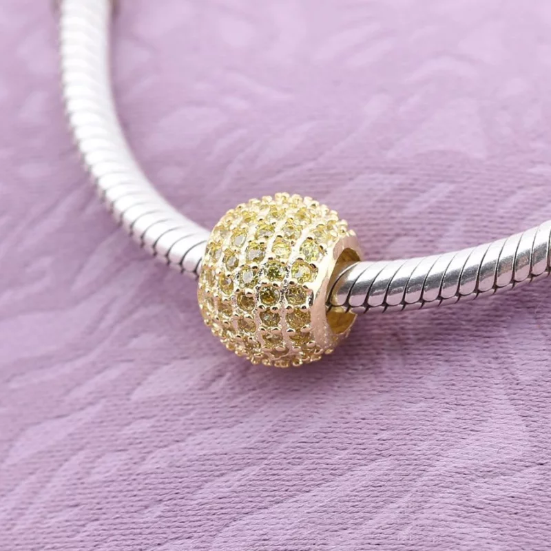 (image pour) Charm Boules Pavé Or 585/1000e - 750819CZ - Afficher 3
