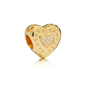 (image pour) Charm Coeur signature PANDORA, PANDORA Shine™ ™ - 767375CZ