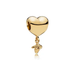 (image pour) Charm Cœur et Abeille PANDORA Shine™ - 767022