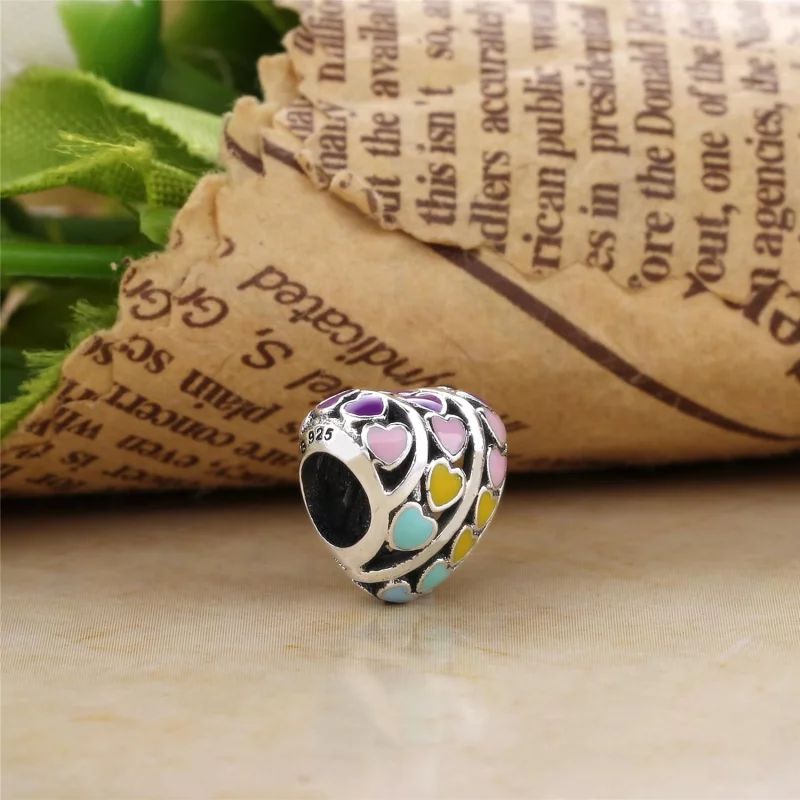 (image pour) Charm Cœurs Multicolores PANDORA France - 797019ENMX - Afficher 3
