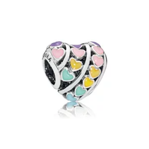 (image pour) Charm Cœurs Multicolores PANDORA France - 797019ENMX