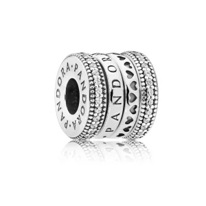 (image pour) Charm Cœurs PANDORA Modulables - 797402CZ