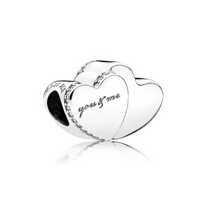(image pour) Charm Deux coeurs en Argent PANDORA France - 796560CZ