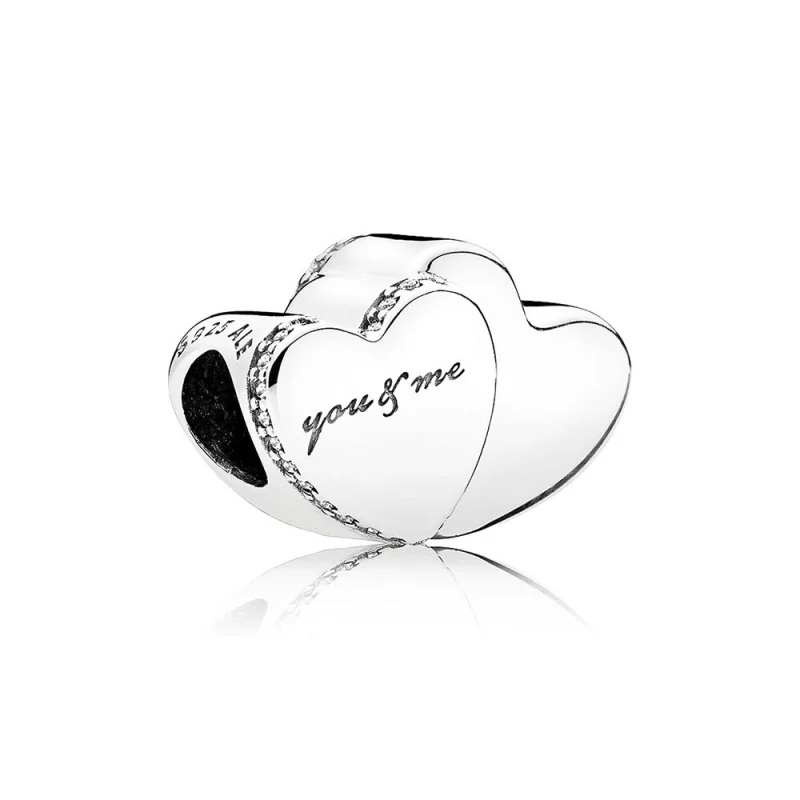 (image pour) Charm Deux coeurs en Argent PANDORA France - 796560CZ