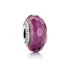 (image pour) Charm en Verre de Muarno Facetté Violet - 791071