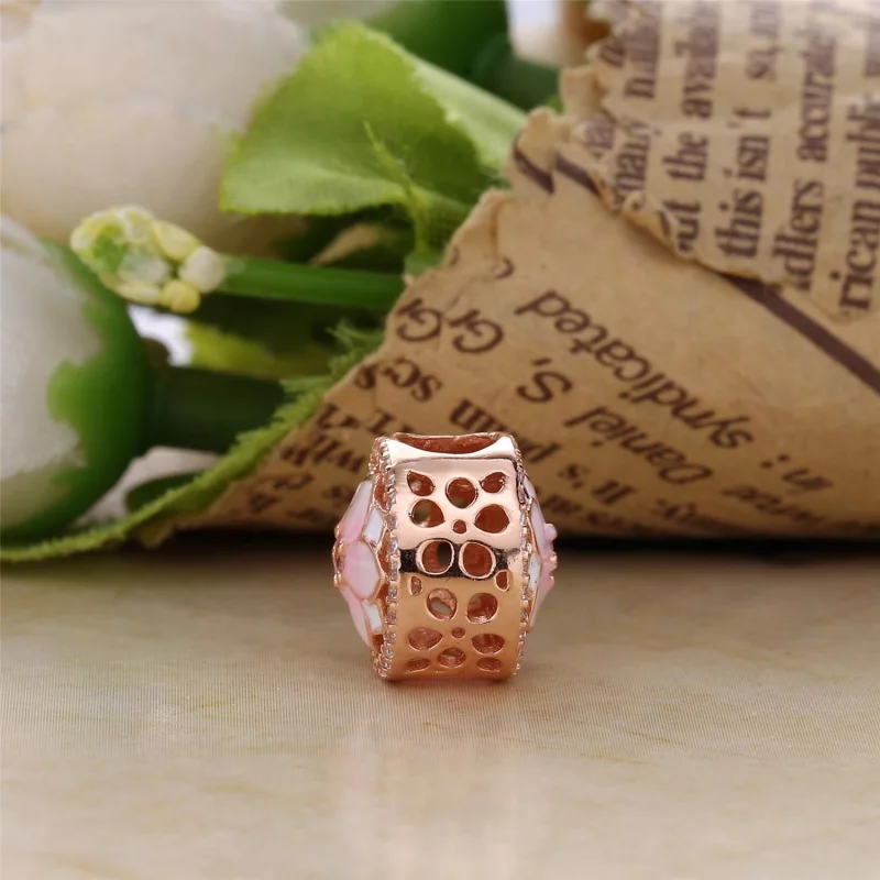 (image pour) Charm Magnolia Bloom en PANDORA Rose™ - 792085PCZA - Afficher 3
