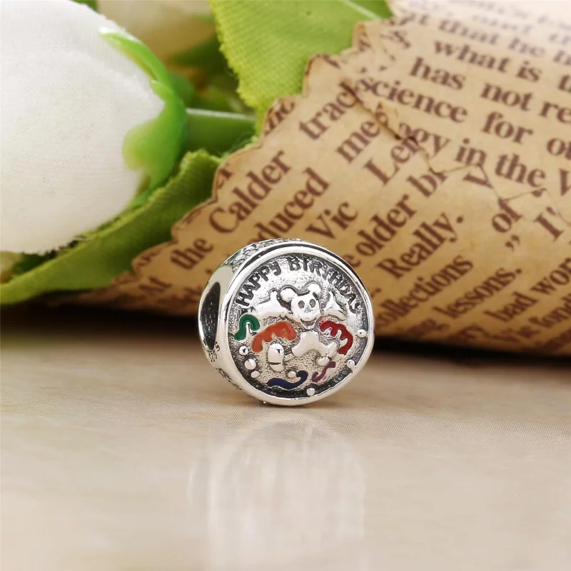 (image pour) Charm Mickey Mouse joyeux anniversaire en Argent PANDORA France - 7501057371912P - Afficher 3