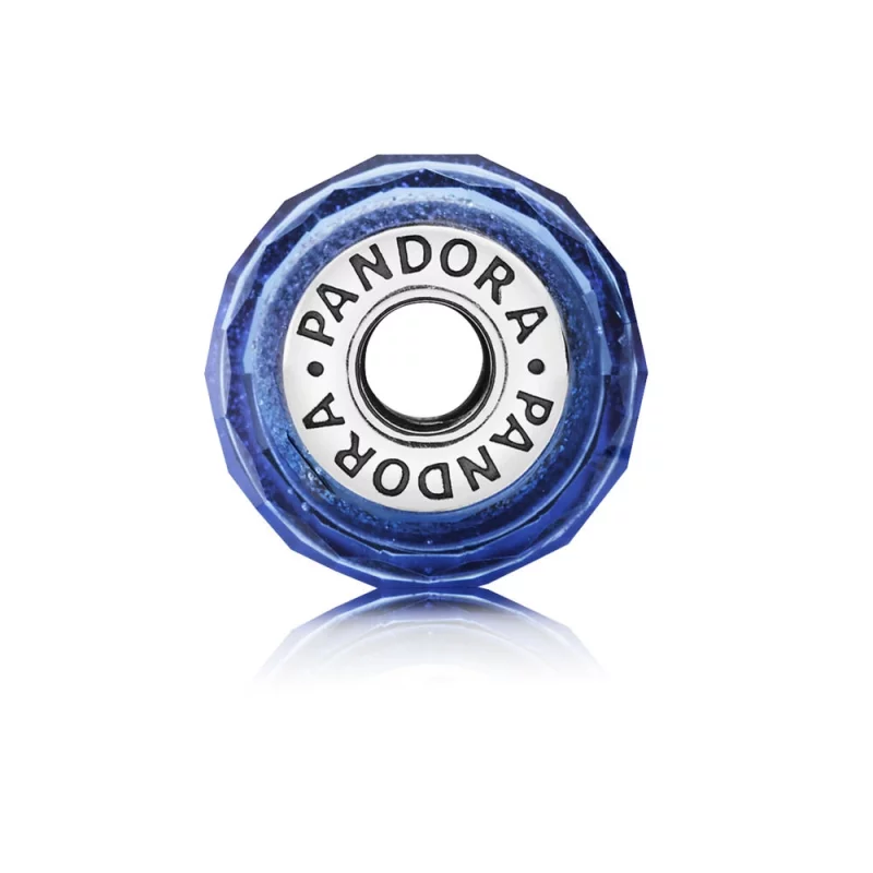 (image pour) Charm Murano Facetté Bleu Iridescent - 791646 - Afficher 2