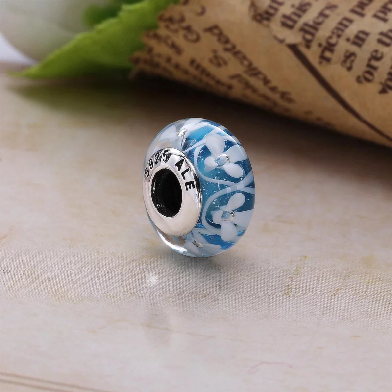 (image pour) Charm Murano Floral Bleu - 791666 - Afficher 2
