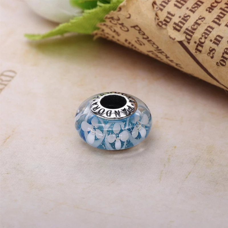 (image pour) Charm Murano Floral Bleu - 791666 - Afficher 3
