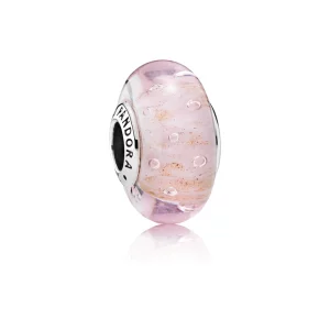 (image pour) Charm Murano Pailleté Rose - 791670
