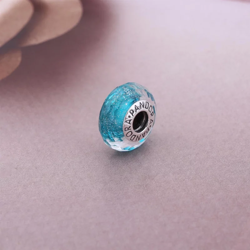 (image pour) Charm Murano Scintillant Bleu Turquoise - 791655 - Afficher 2