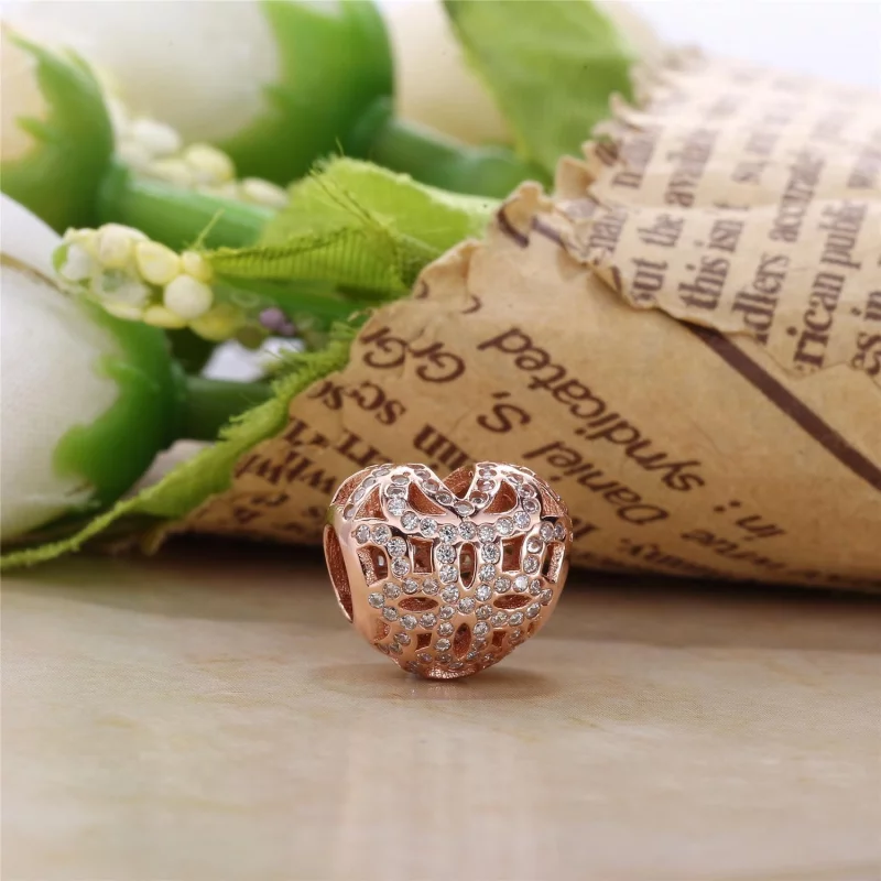(image pour) Charm Pandora 750837CZ - Charm Amour et Affection Ajouré Or - Afficher 2