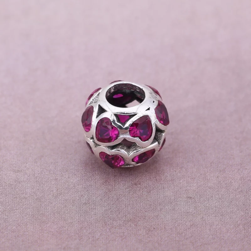 (image pour) Charm Pandora 791250CZS - Charm Coeur Argent Rose Femme - Afficher 3