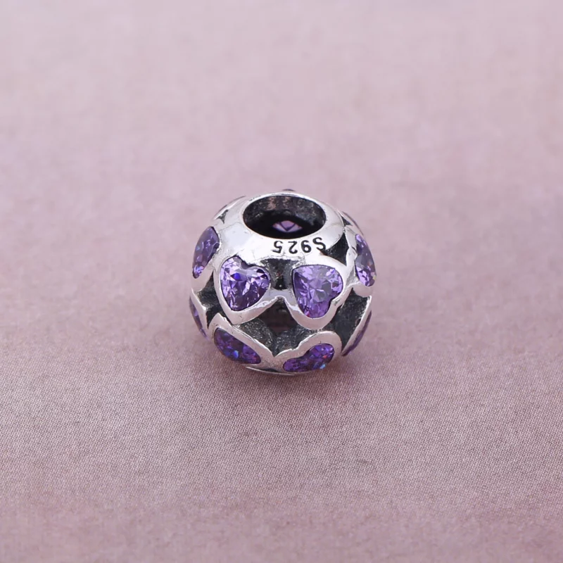 (image pour) Charm Pandora 791250CZS - Charm Coeur Argent Rose Femme - Afficher 4