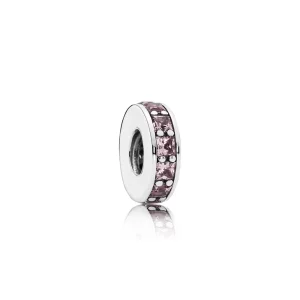 (image pour) Charm Pandora 791724NBP - Charm Espaceur éternité Rose Chair 
