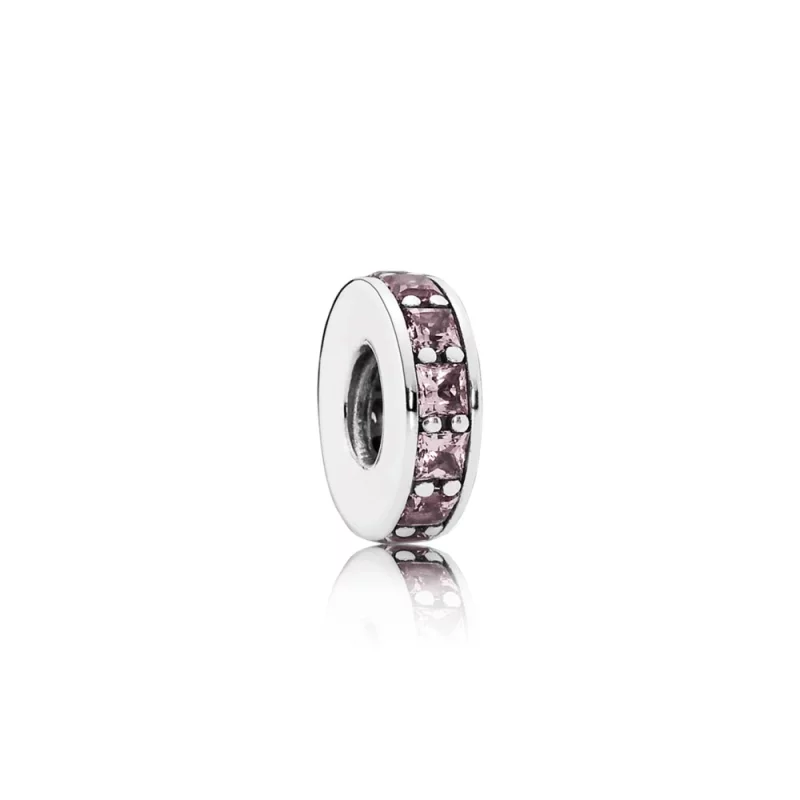 (image pour) Charm Pandora 791724NBP - Charm Espaceur éternité Rose Chair 