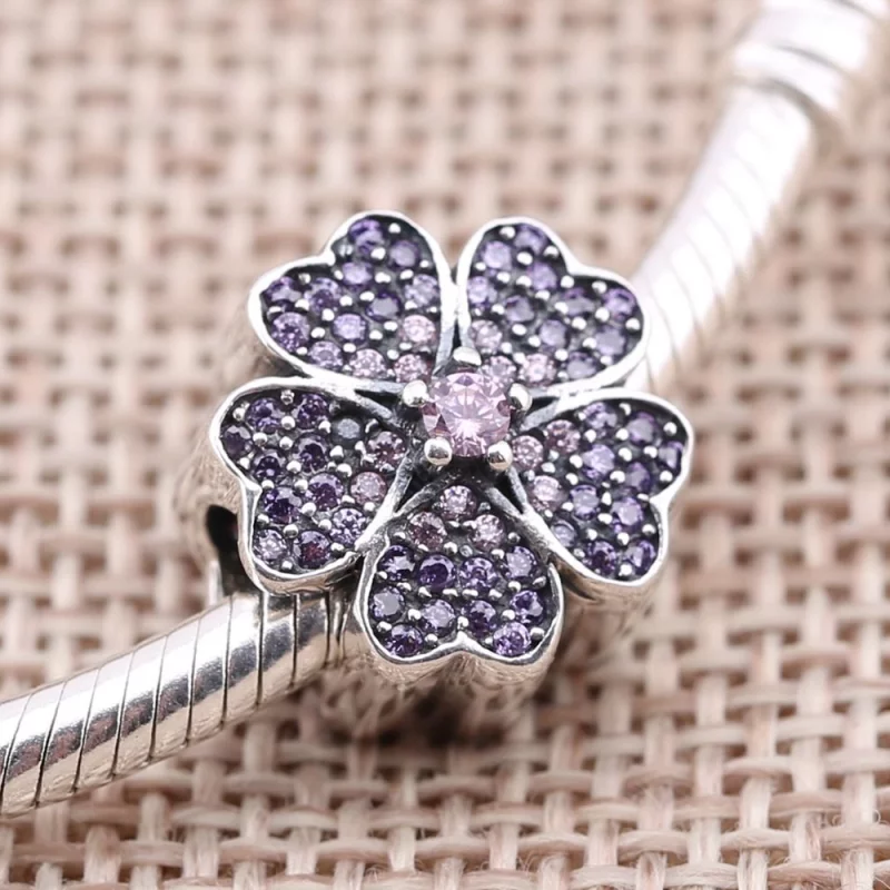 (image pour) Charm Pandora 791831NBP - Charm Fleur De Pommier Scintillante Femme - Afficher 3