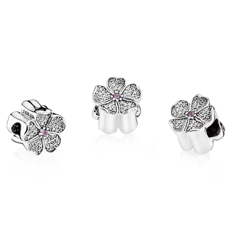 (image pour) Charm Pandora 791831NBP - Charm Fleur De Pommier Scintillante Femme - Afficher 5