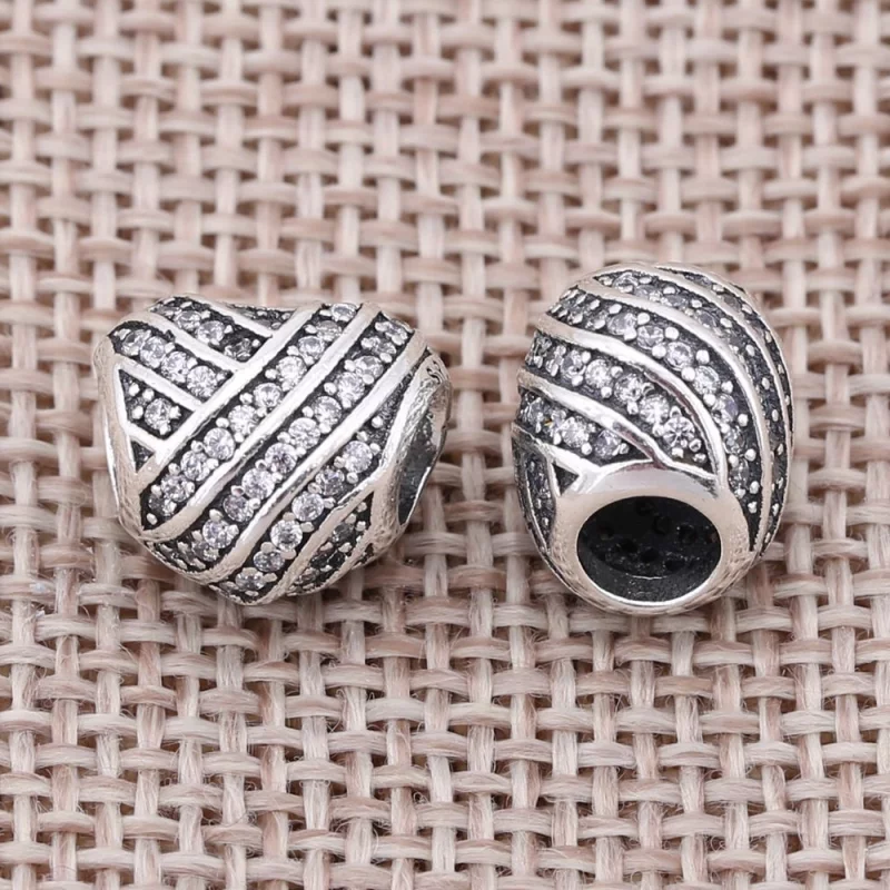 (image pour) Charm Pandora 791885CZ - Charm Coeur Lignes d'Amour Femme - Afficher 2