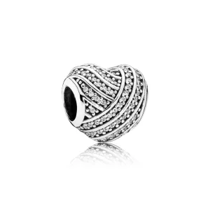 (image pour) Charm Pandora 791885CZ - Charm Coeur Lignes d'Amour Femme 