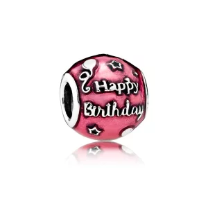(image pour) Charm Pandora Moments de vie 791983EN117 - Charm Joyeux Anniversaire Femme 