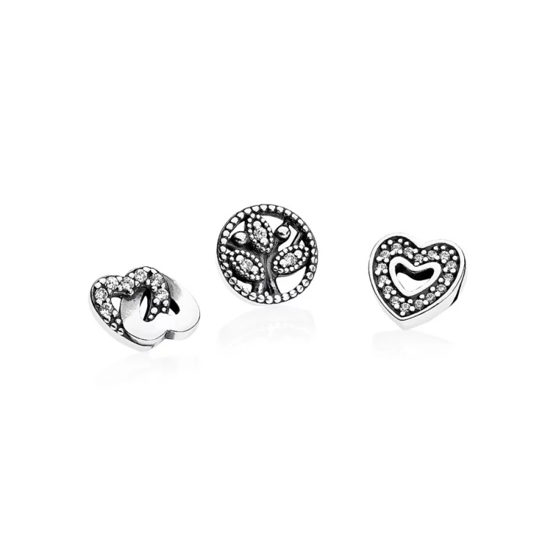 (image pour) Charm Pandora Nostalgie 792022CZ - Charm Miniatures Amour et Famille Femme 