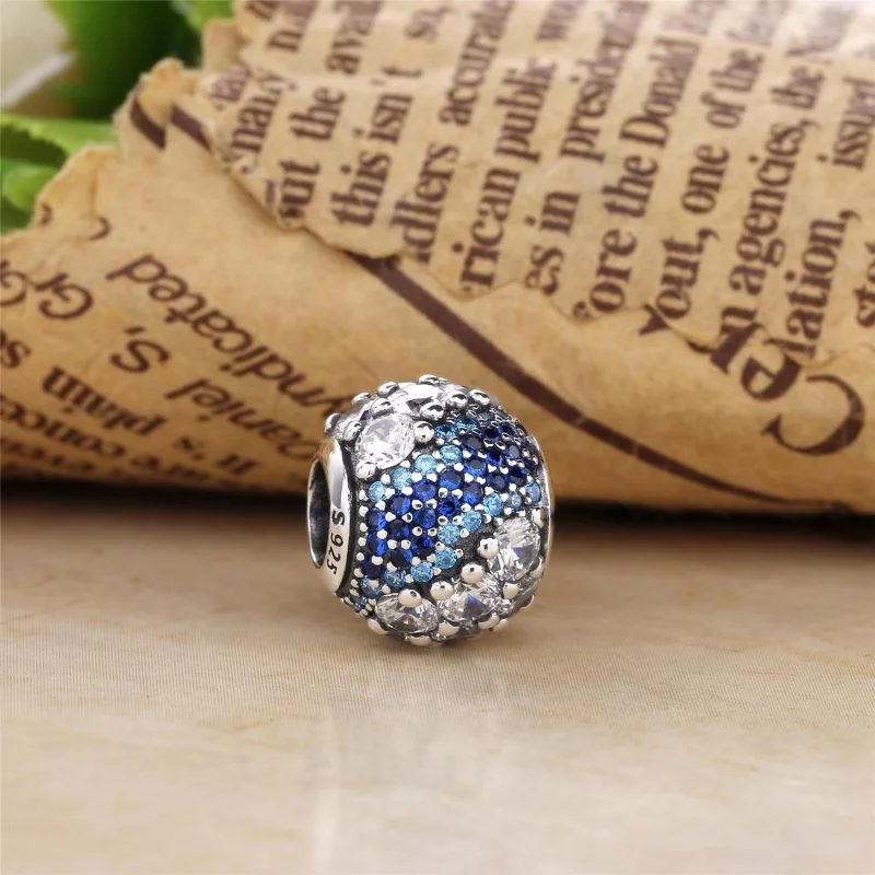 (image pour) Charm Pavé Enchanté Bleu PANDORA France - 797032NABMX - Afficher 4