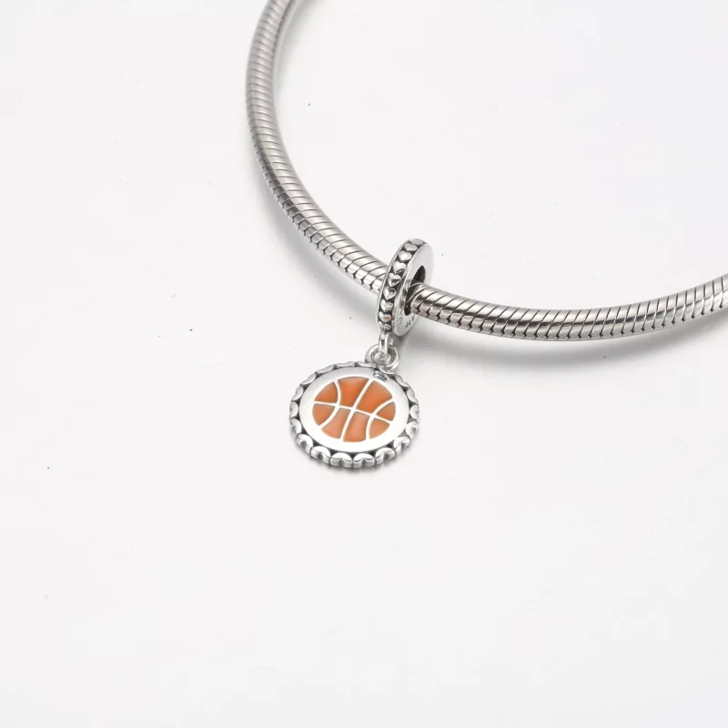 (image pour) Charm pendant Basketball en Argent PANDORA France - ENG792018_18 - Afficher 4
