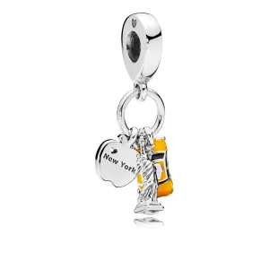 (image pour) Charm pendant Faits saillants à New York en Argent PANDORA France - 797198ENMX