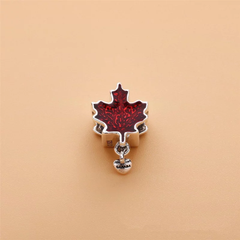 (image pour) Charm pendant Feuille d'érable en Argent PANDORA France - 797207EN07 - Afficher 2