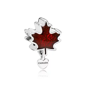 (image pour) Charm pendant Feuille d'érable en Argent PANDORA France - 797207EN07