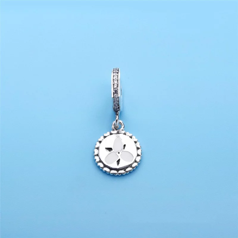 (image pour) Charm pendant Fleur de trille en Argent PANDORA France - ENG792018_10 - Afficher 2