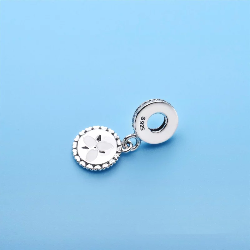 (image pour) Charm pendant Fleur de trille en Argent PANDORA France - ENG792018_10 - Afficher 3