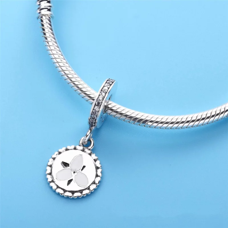 (image pour) Charm pendant Fleur de trille en Argent PANDORA France - ENG792018_10 - Afficher 4