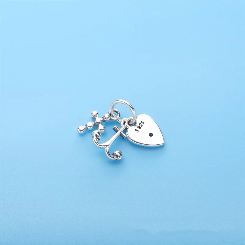 (image pour) Charm pendant Foi, Espoir et Amour Trinité en Argent PANDORA France - 791120CZS - Afficher 3