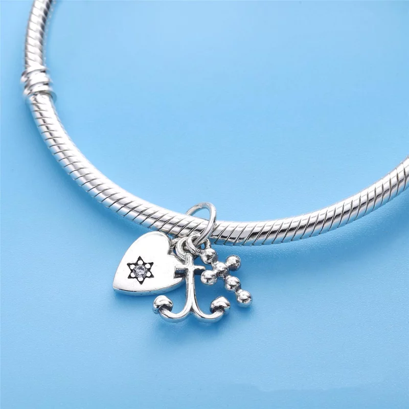 (image pour) Charm pendant Foi, Espoir et Amour Trinité en Argent PANDORA France - 791120CZS - Afficher 4
