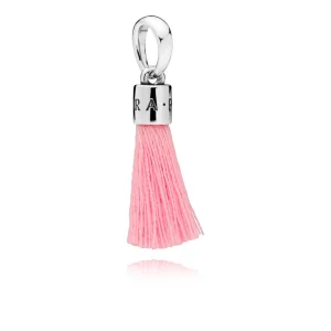 Charm pendant Gland en tissu rose vif Textile PANDORA France - 797212CBP (image pour) Charm pendant Gland en tissu rose vif Textile PANDORA France - 797212CBP