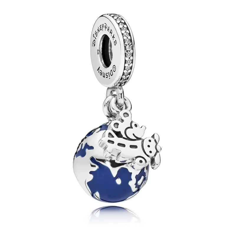 (image pour) Charm pendant Globe Mickey Mouse en Argent PANDORA France - 7501057371914P - Afficher 2