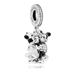 (image pour) Charm pendant Mickey et Minnie en Argent PANDORA France - 7501057371846P
