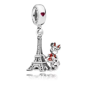 Charm pendant Minnie Mouse Tour Eiffel en Argent PANDORA France - 7501057371551P (image pour) Charm pendant Minnie Mouse Tour Eiffel en Argent PANDORA France - 7501057371551P