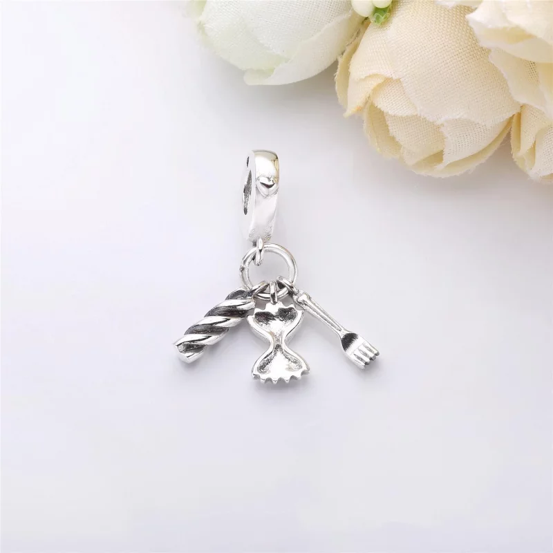 (image pour) Charm pendant Pâtes d'amour en Argent 797435 PANDORA France - Afficher 2