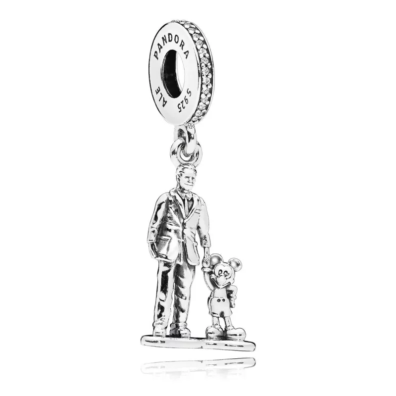 (image pour) Charm pendant Walt Disney et Mickey Mouse en Argent PANDORA France - 7501057371557P
