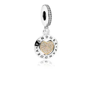(image pour) Charm Pendentif Cœur Signature PANDORA - 792082CZ