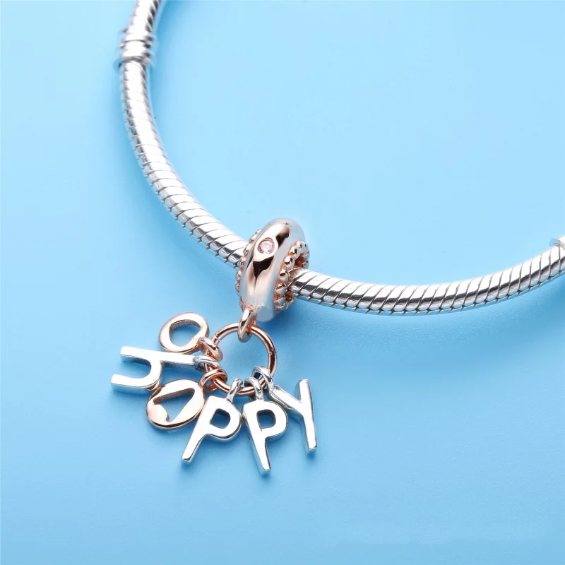 (image pour) Charm pendentif Happy PANDORA Rose™ - 787017NPO - Afficher 2