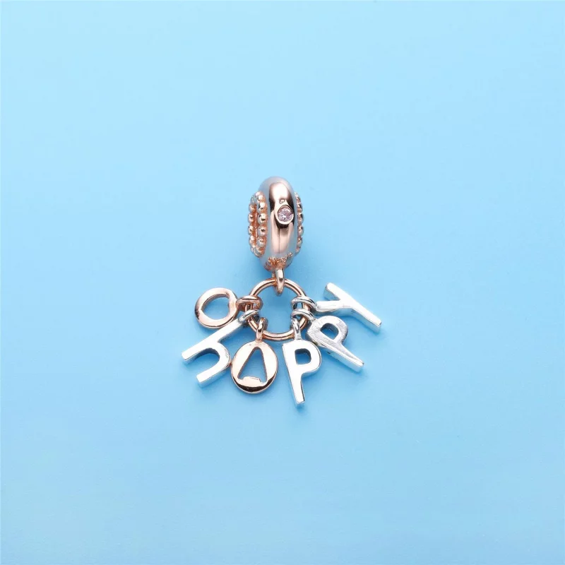 (image pour) Charm pendentif Happy PANDORA Rose™ - 787017NPO - Afficher 3