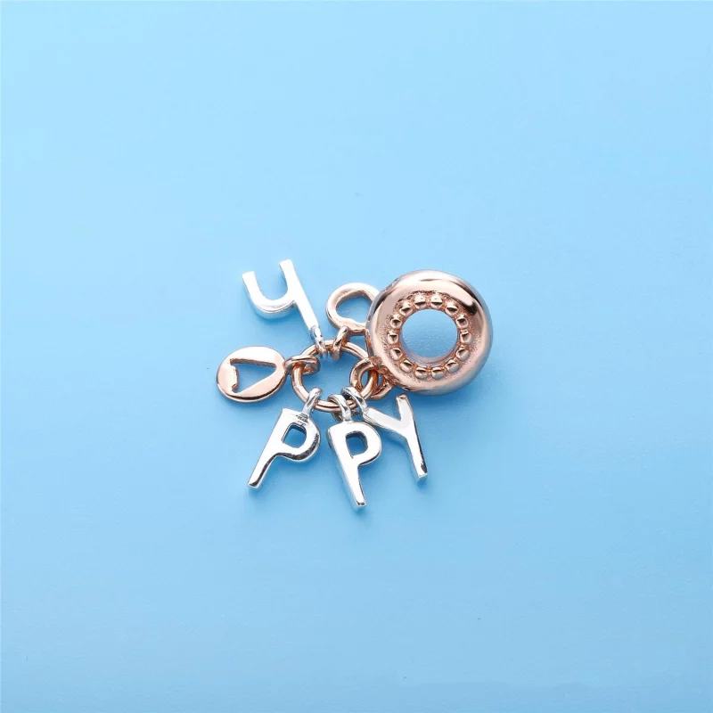 (image pour) Charm pendentif Happy PANDORA Rose™ - 787017NPO - Afficher 4