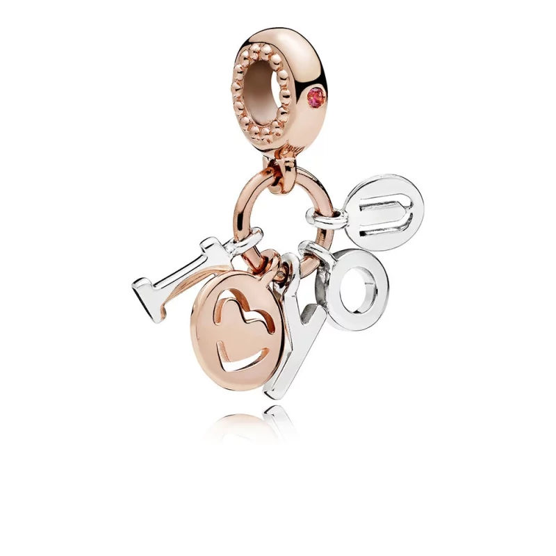 (image pour) Charm pendentif I Love You PANDORA Rose™ - 786596CZR - Afficher 2